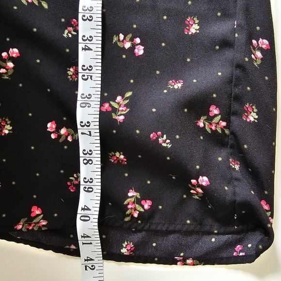 Band Of Gypsies Size Small Floral Black Wide-Leg Pants - Picture 4 of 4